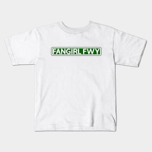Fangirl Fwy Street Sign Kids T-Shirt